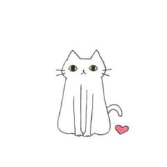 [1021] [흰 고양이의 그림] 오리지널 손으로 그린 ​​아날로그 일러스트 원화 자작 창작 아트 작품