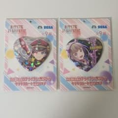 Link！Link！ラブライブ！ オンゲキ キラキラハート型缶バッジ 2種