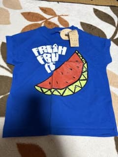 新品 スイカ柄 Tシャツ ブルー 120センチのサムネイル