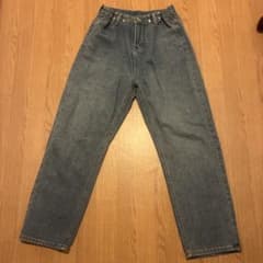 ウエスト調整可能 デニムパンツ ブルーのサムネイル