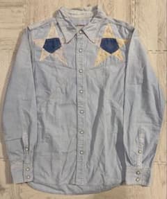 キャピタル パッチワーク デザイン デニム ウエスタン 長袖 シャツ 2 キャピタル パッチワーク デザイン デニム ウエスタン 長袖 シャツ 2