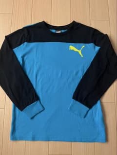PUMA 長袖カットソー 150cm ブルー ブラックのサムネイル