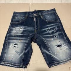DSQUARED2 ダメージ加工ショートパンツ 52 DSQUARED2 ディースクエアード ダメージ ボタンフライ デニム ショート