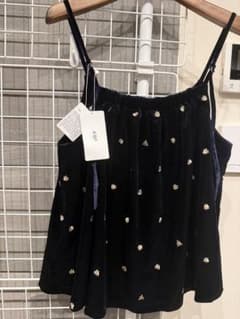 KBF 2WAYベロアビスチェ NAVY刺繍 新品タグ付きのサムネイル