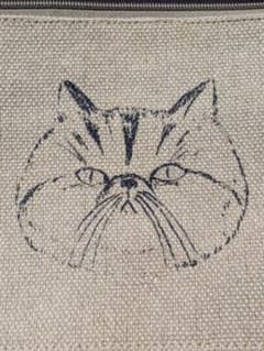 meno mosso Cat Pattern Cotton Linen Clutch Bag