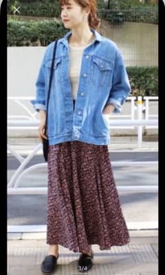 journal standard relume 花柄 ロングフレアスカートのサムネイル