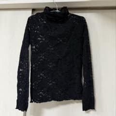 レーストップス　ハイネック　ブラック