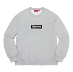 Supreme ボックス ロゴ クルーネック ヘザーグレー　サイズMのサムネイル