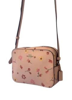 未使用級✨ COACH ショルダーバッグ ピンク 花柄 レザー 本革 PVC 