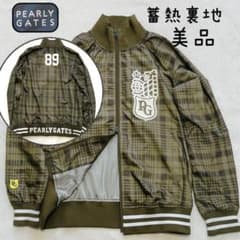 美品 パーリーゲイツ 蓄熱裏地 ナイロン スニード ジャケット カーキ
