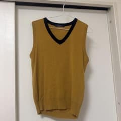 NUGUNA ニットベスト マスタード M 韓国制服のサムネイル