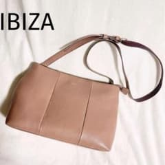 極美品 イビサ IBIZA 本革 ショルダーバッグ ピンク リアルレザー