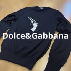 ドルチェ&ガッバーナ 44 シルク✖️カシミア ピストル ニット メンズ 