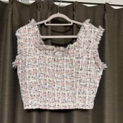 MISTREASSミストレアス ピンクツイードビスチェ フリンジ付き - メルカリ