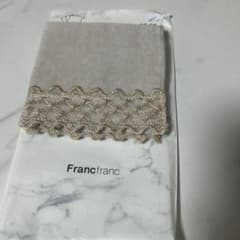 Francfranc ハンカチ グレー レース付き 抗菌防臭のサムネイル