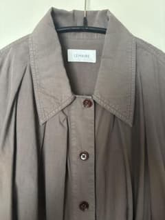LEMAIRE ルメール 長袖シャツワンピース ブラウン ビッグシルエット XS