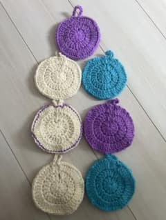 ハンドメイド アクリルたわし 7枚セットのサムネイル