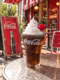 食品サンプル コーラフロート 昭和レトロ コカコーラ フェイクスイーツのサムネイル