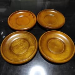 木製コースター 4枚セット 昭和レトロ