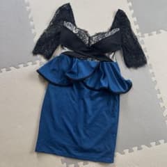 5分袖レースペプラムドレスのサムネイル