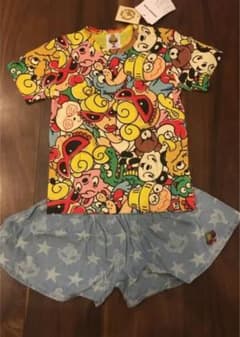 ヒストリックミニ　Tシャツ　スカート風パンツ　セットのサムネイル