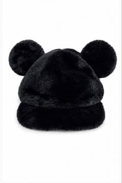 ディズニー ミッキーマウス ボア ファンキャップ 黒のサムネイル