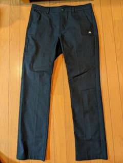 【即納】 Kappa カッパ ストレッチ千鳥柄ロングパンツ ブラック Oのサムネイル
