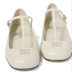 ミュウミュウ⭐︎miumiu⭐︎レザー ⭐︎バレリーナシューズ⭐︎38⭐︎24.5のサムネイル