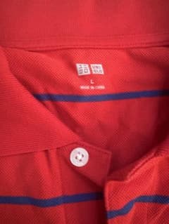 UNIQLO ポロシャツ レッド ボーダー Lサイズのサムネイル