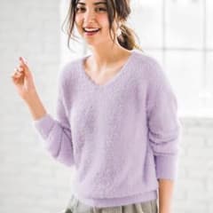 本日お値下げ！ラベンダーシャギーニット 週末限定セールのサムネイル