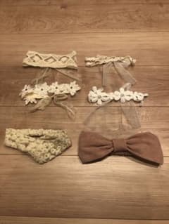 ヘアバンド 6個セット フラワーリボンのサムネイル