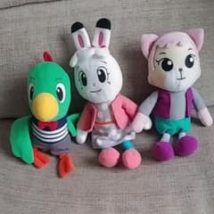 しまじろう ぬいぐるみセット3点 みみりん、ニャッキー、トリッピー