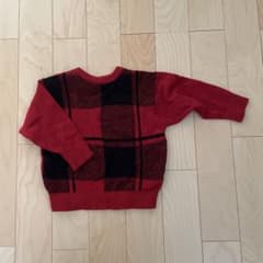 branshes 赤黒チェック セーター 100cm