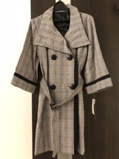 新品☆INCEDE☆コート☆チェック☆グレーのサムネイル