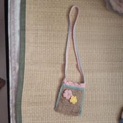 ハンドメイド 麻ひもスマホショルダーバッグのサムネイル