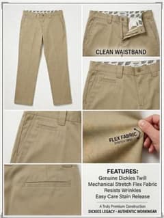 Dickies ワークパンツ ベージュ 3L D-2874のサムネイル