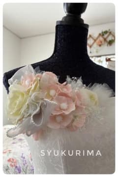 ローズ　紫陽花　リボンの華やかコサージュのサムネイル