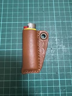 ハンドメイド 本革 ライターケース ブラウンのサムネイル