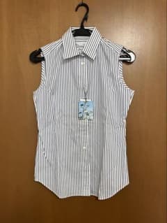 【新品】鎌倉シャツ　ストライプノースリーブシャツのサムネイル