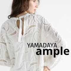 タグ付き❣️Ample アンプル コットンエンブロイダリーブラウス 前後 