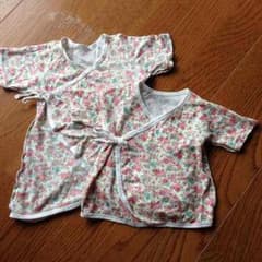 新生児 短長肌着 日本製 50 花柄のサムネイル