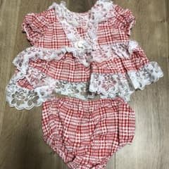 女の子チェックセットアップ90のサムネイル