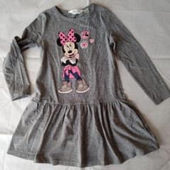 H&M 美品☆ミニーちゃんカットソーワンピース110cmのサムネイル