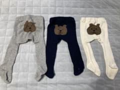 babygap くまさんタイツ 0-12m 3足セット　ほぼ新品未使用のサムネイル