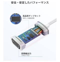 USB C to VGA 변환 어댑터 CB-CU606 15cm 실버