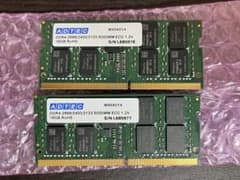 ADTEC DDR4-2666 16GB×2枚計32GB SO-DIMM ECC - メルカリ