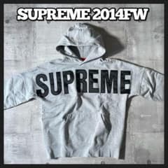 14FW supreme スウェット パーカー フーディ デカロゴ y2kテック