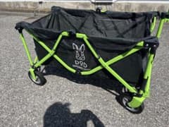 DOD 折りたたみキャリーカート グリーン×黒 DOD 折りたたみキャリーカート グリーン×黒 - メルカリ