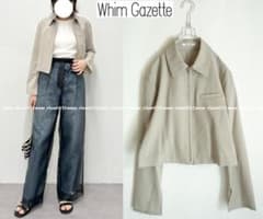 2024 美品Whim Gazetteウィムガゼット☆ボックスジップジャケットF 2024 美品Whim Gazetteウィムガゼット☆ボックスジップジャケットF
