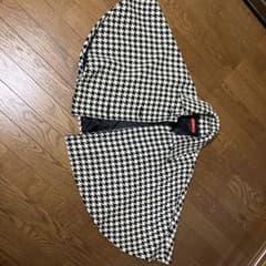 レディースポンチョ　千鳥柄のサムネイル